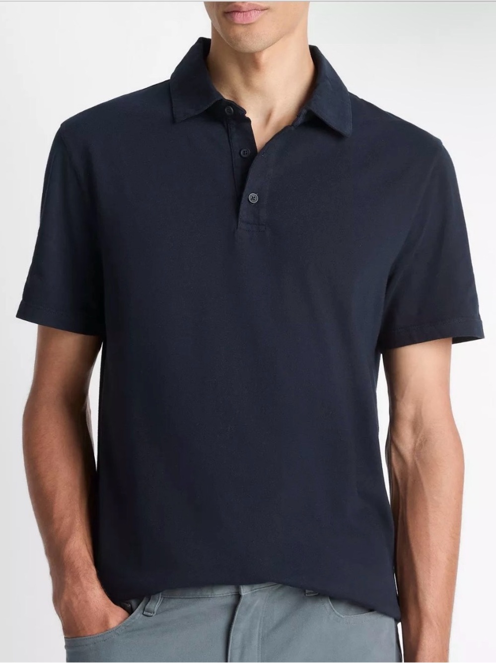 Vince garment dye Cotten polo shirt S
